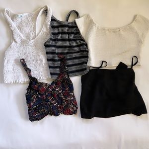 Crop tops; urban outfitters, kimchi blue, hollister, brandy melville